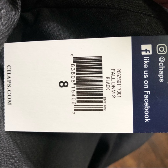 Chaps Skirt Black Weekday Ready Pull-On Straight 8 - Picture 8 of 8